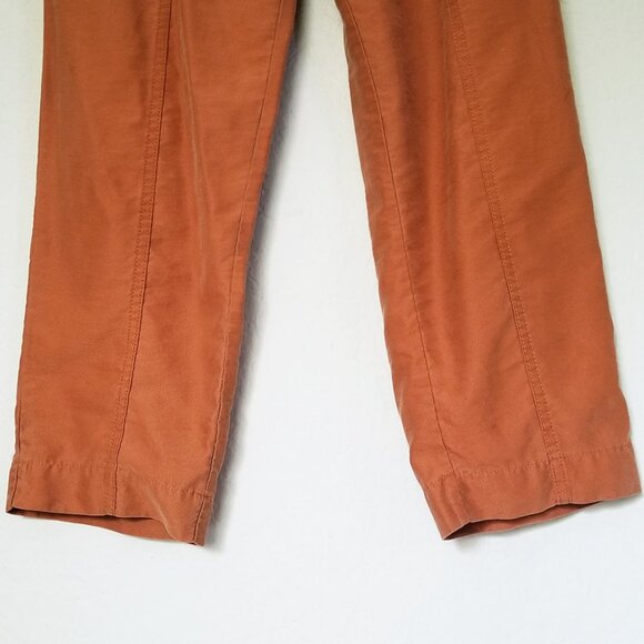Madewell Tapered Huston Pull-On Crop Pants M Burnt Clay Lyocell Blend Comfy $85 - Picture 13 of 15
